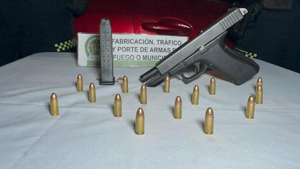 Aprehensión de un menor de 15 años que portaba un arma de fuego en Girón