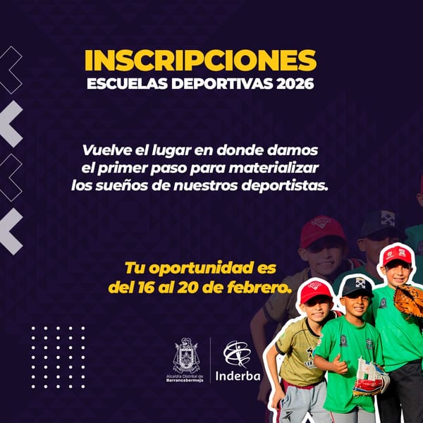 INDERBA abre inscripciones para escuelas deportivas