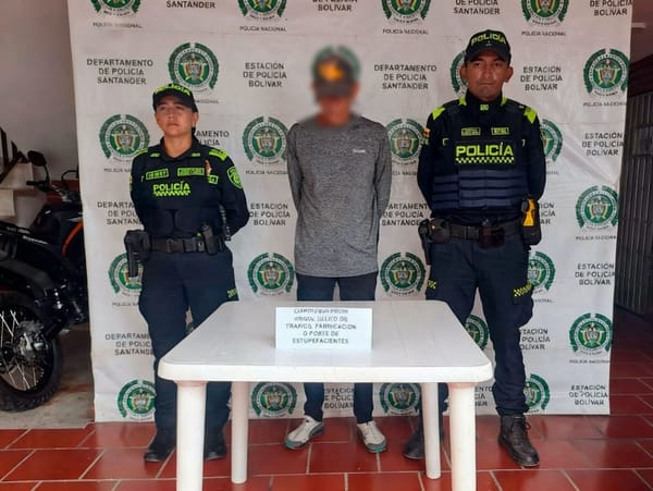 Capturan en Bolívar a hombre con orden judicial vigente por delito de narcotráfico