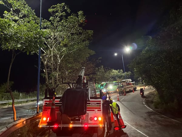 Nuevas lámparas y cableado para restablecer seguridad a la calle 45