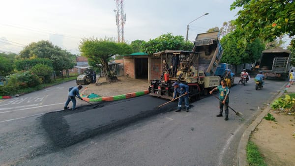 Reparcheo en vías clave para la movilidad en Barrancabermeja