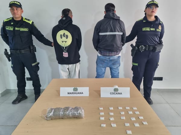 Dos capturados en Zapatoca por presunto microtráfico