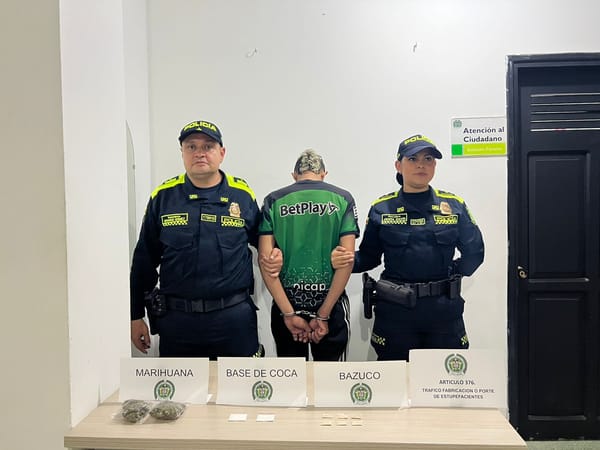 Capturado con 55 dosis en vía San Gil–Charalá