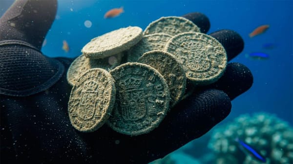 Hallan más de 1.000 monedas de oro y plata de un naufragio español frente a Florida