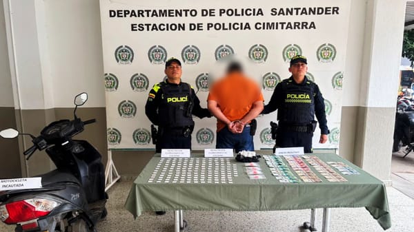 Capturan a hombre con más de 500 dosis de droga en operativo de la Policía en Cimitarra