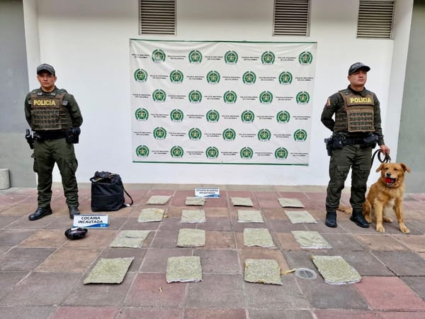 Canino “Yordi” destapa millonario cargamento de droga en terminal de San Gil