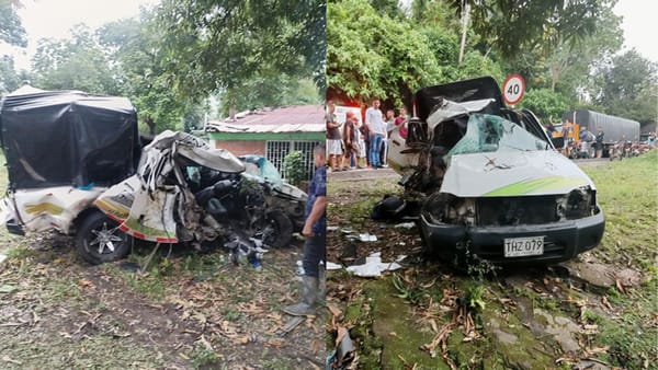Choque mortal en carretera rural: docente fallece y compañeros quedan heridos