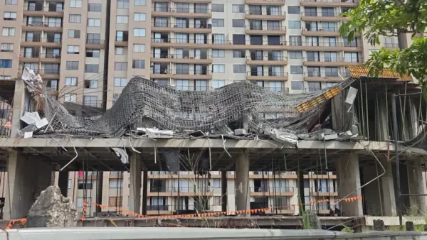 Colapsó obra residencial en Floridablanca