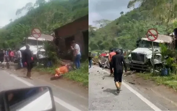 Volqueta deja varios heridos tras impactar con casas en El Playón