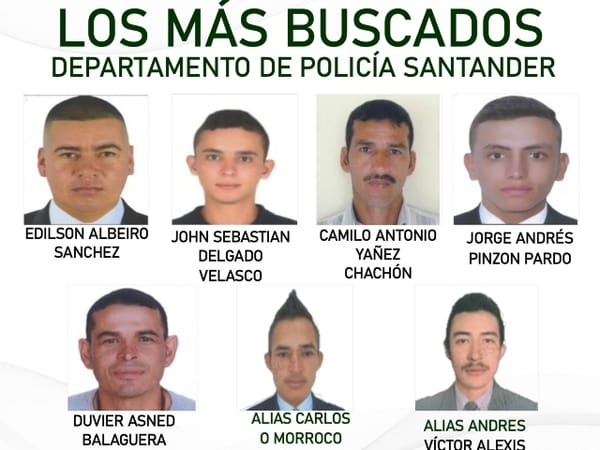 ¿Los ha visto? Policía revela cartel de los más buscados en Santander y ofrecen hasta $50 millones de recompensa
