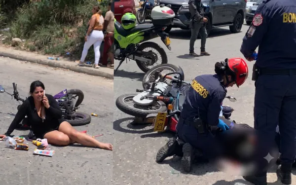 Grave accidente en Girón: hombre lucha por sobrevivir tras violento choque en motocicleta