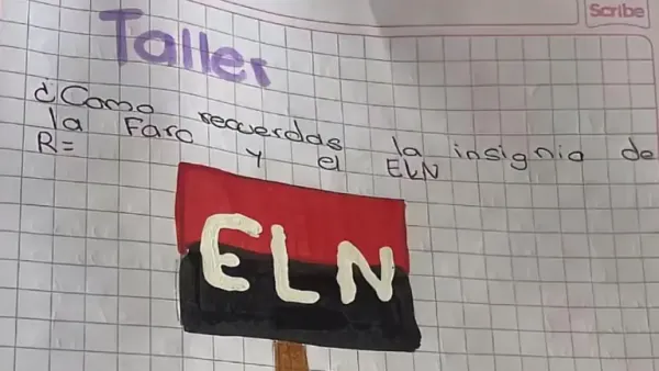 Tarea escolar con logos del ELN y las Farc desató indignación de padres y puso bajo la lupa a una docente