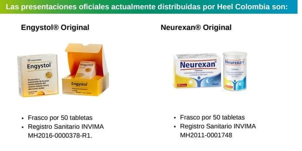 Heel Colombia alerta por productos no autorizados que utilizan las marcas Engystol y Neurexan