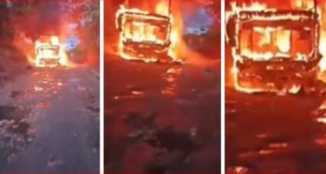 Ataque armado en el Caquetá y buseta incinerada imagen de la publicación