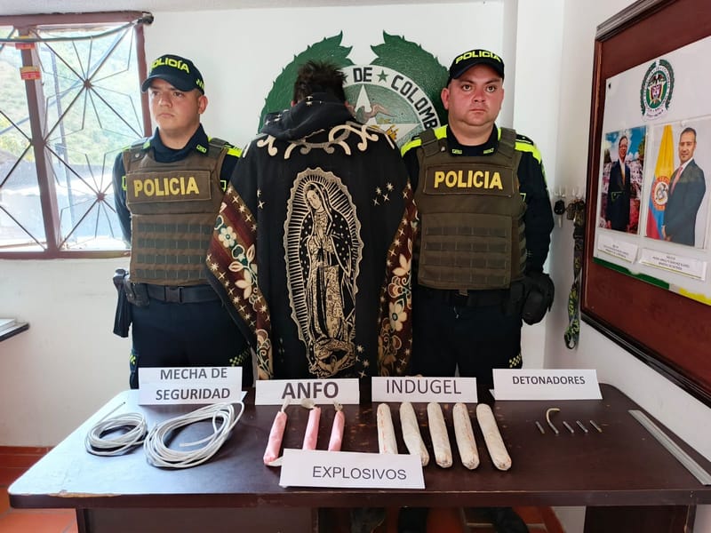Capturan a hombre con material explosivo imagen de la publicación