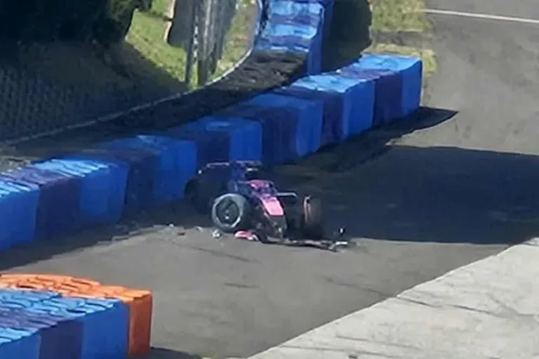 Franco Colapinto sufrió un accidente durante las pruebas de neumáticos de F1 en Hungría imagen de la publicación