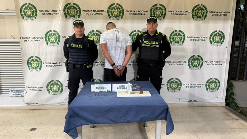 Capturado hombre que realizó disparos al aire en Bucaramanga imagen de la publicación