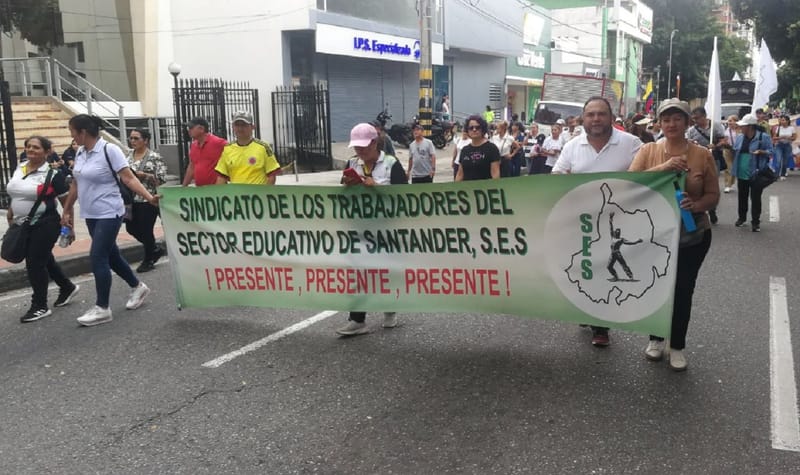 Protesta de profesores y marcha este miércoles por calles de Bucaramanga imagen de la publicación