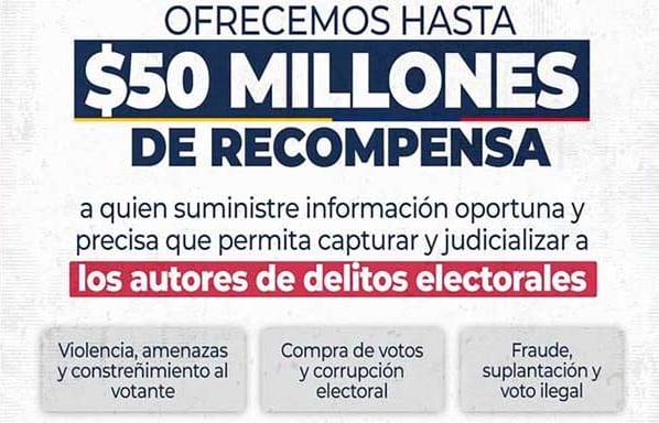 Jugosa recompensa ofrece el gobierno a quien denuncia delitos electorales imagen de la publicación