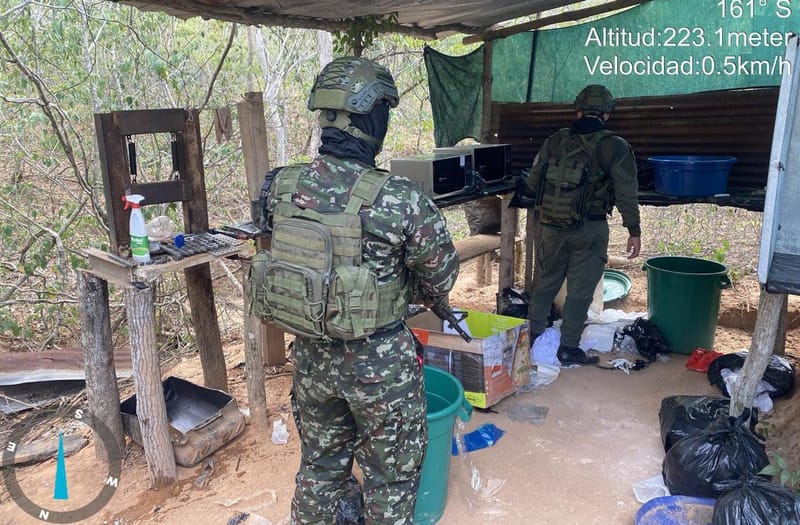 Destruido complejo cocalero del ELN en Norte de Santander imagen de la publicación