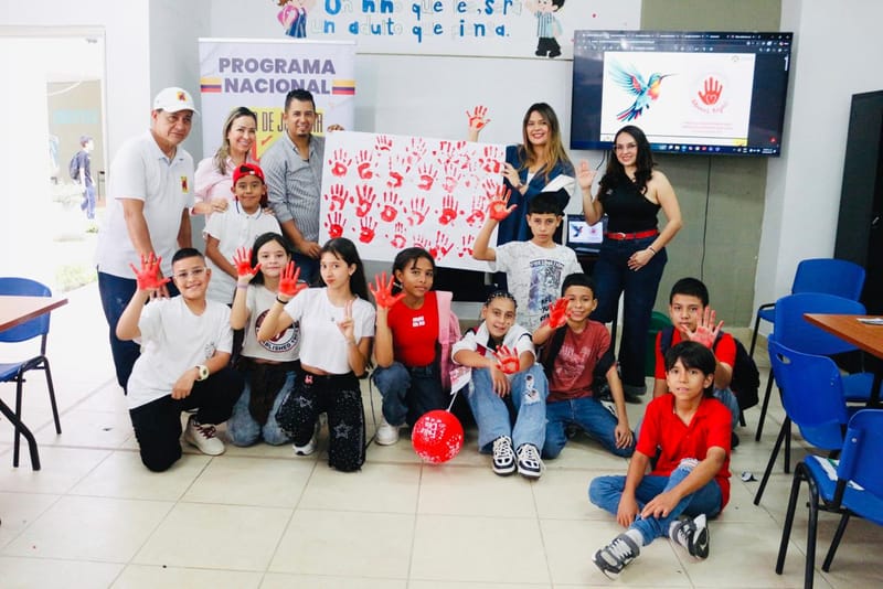 Manos  Rojas  contra el reclutamiento infantil se tomó a Floridablanca imagen de la publicación