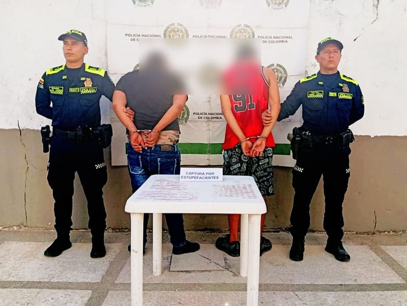 Dos capturados por tráfico de estupefacientes en Sabana de Torres imagen de la publicación