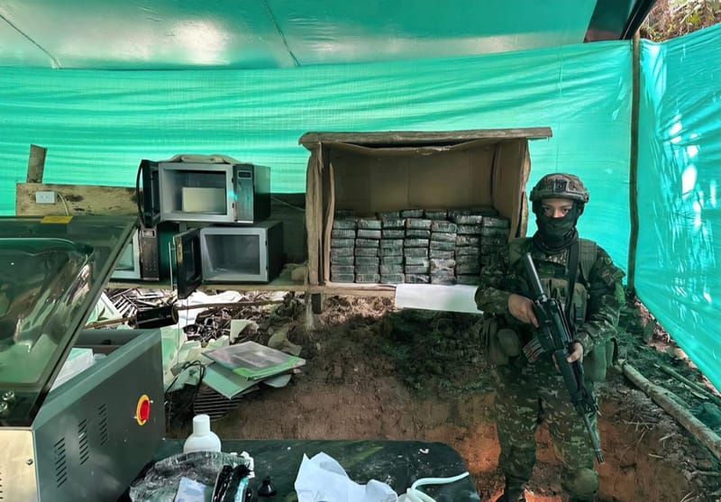 Ejército destruyó laboratorio de cocaína que distribuía hacia EE. UU. imagen de la publicación