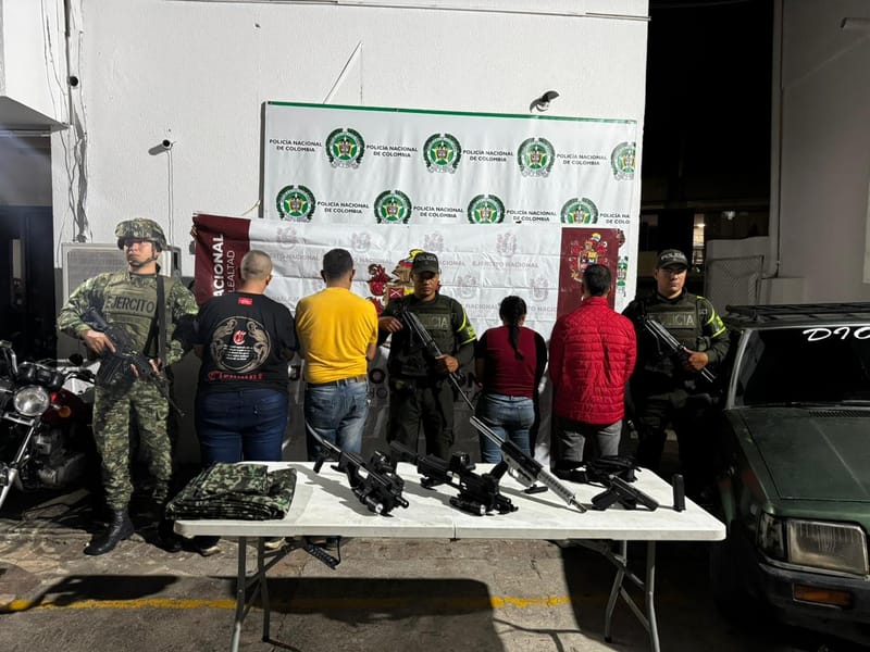 Capturados integrantes de ELN con armamento de alto poder imagen de la publicación