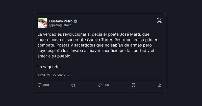 Petro desata nueva polémica: vincula entrampamientos a jefes de disidencias con asesinato de Miguel Uribe Turbay imagen de la publicación