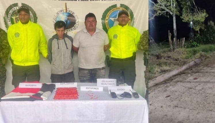 Capturan a “Riki” y “El Gordo”, señalados de atentado con explosivos en Chinácota imagen de la publicación