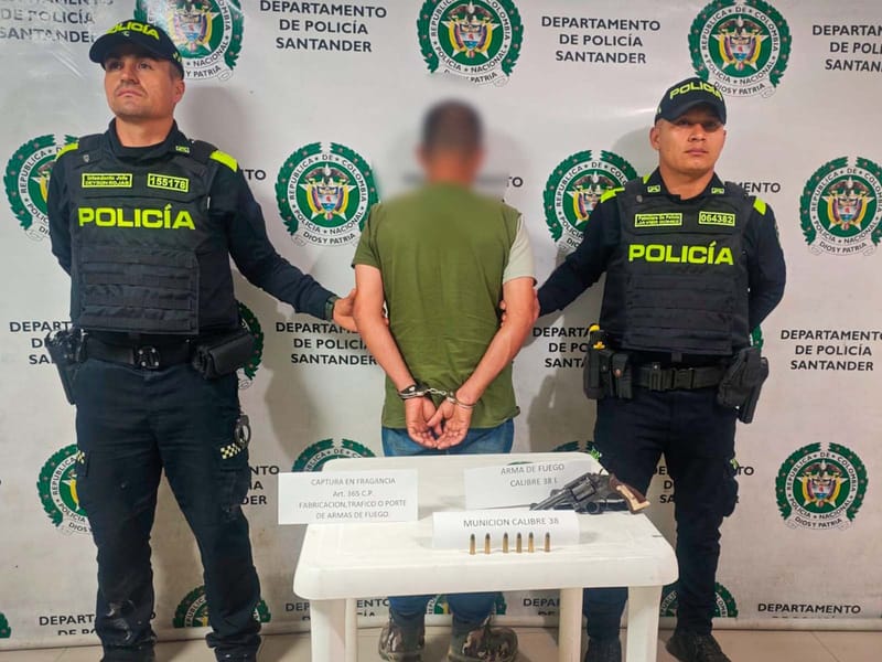 Cayó hombre armado en zona rural de Santander: llevaba revólver calibre 38 y munición imagen de la publicación